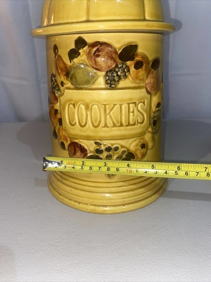 Vintage 1967 Los Angeles Potteries California USA Cookie Jar Autumn Harvest - Picture 6 of 6